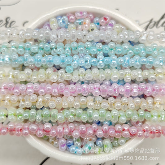 3.30再入荷あり♥段階式割引あり♥【T087】ピーナッツビーズ集合（3×6mm）
