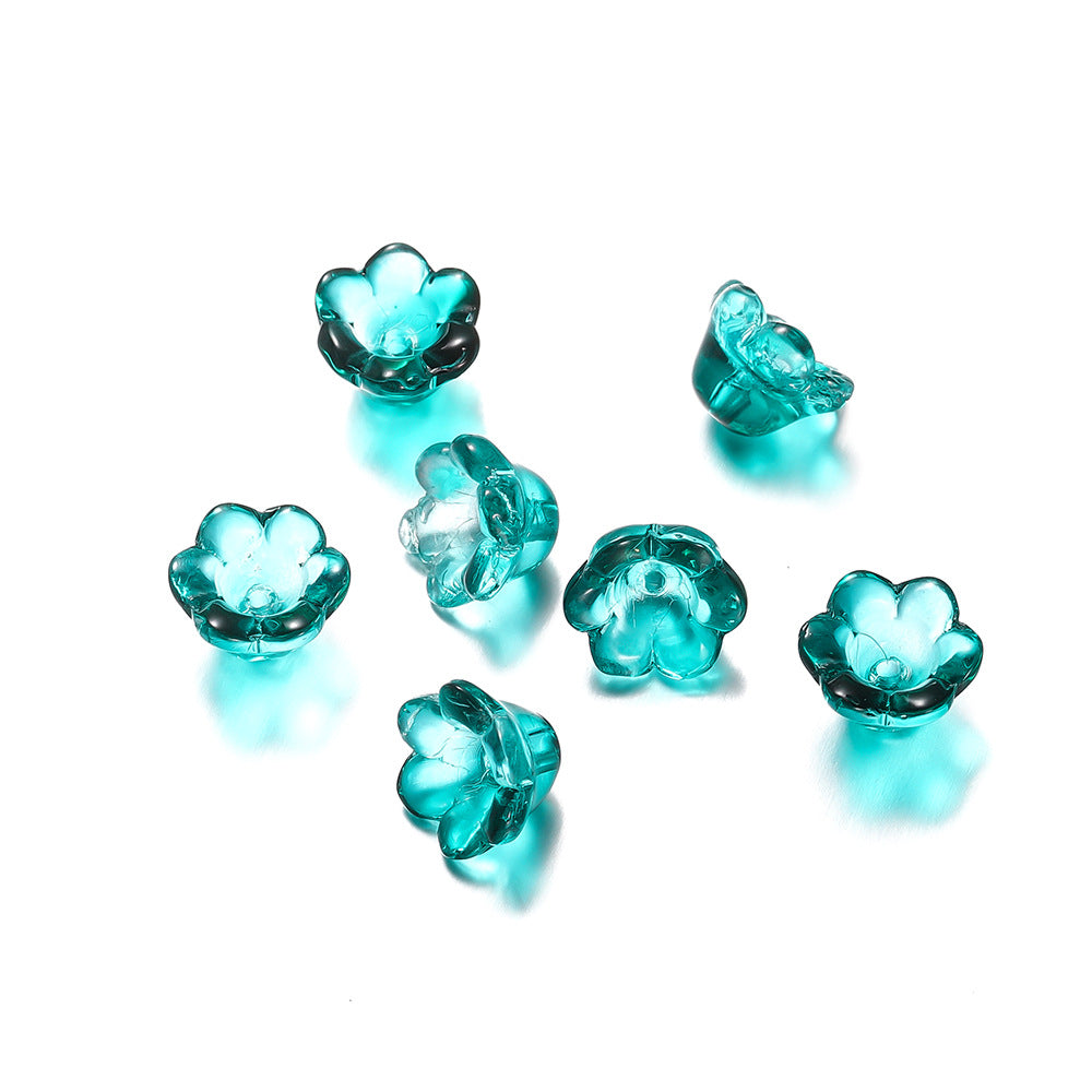 ♥人気♥6.18新色黄緑追加【T132】ガラス鈴蘭単色集合（約7×12ｍｍ）