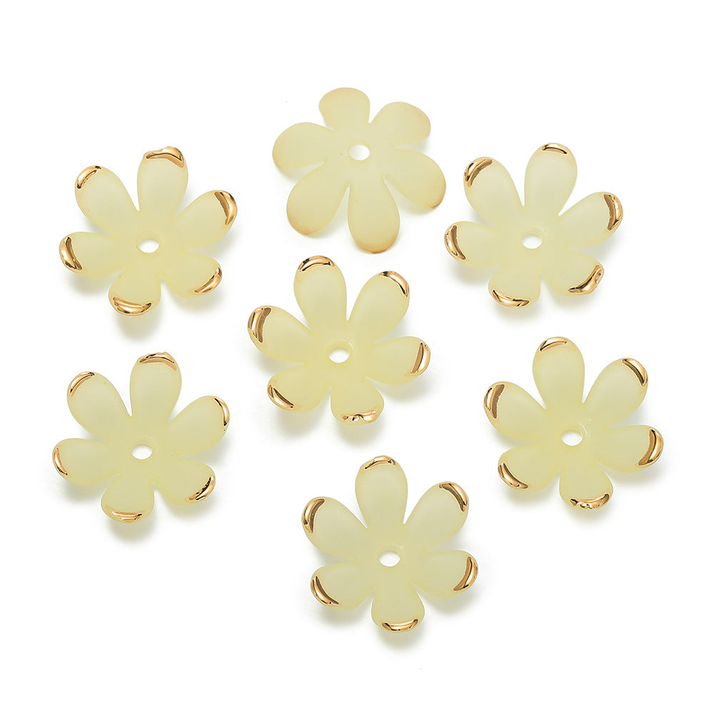 ♥人気♥1.5再入荷あり【T113】マットサクラ（金の縁、アクリル、18.5*20.5mm）