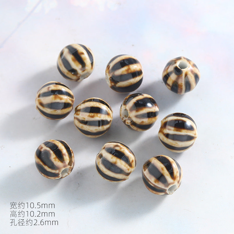 8.29NEW♥段階式割引あり♥【T074】陶器ビーズ単色集合（10ｍｍ）