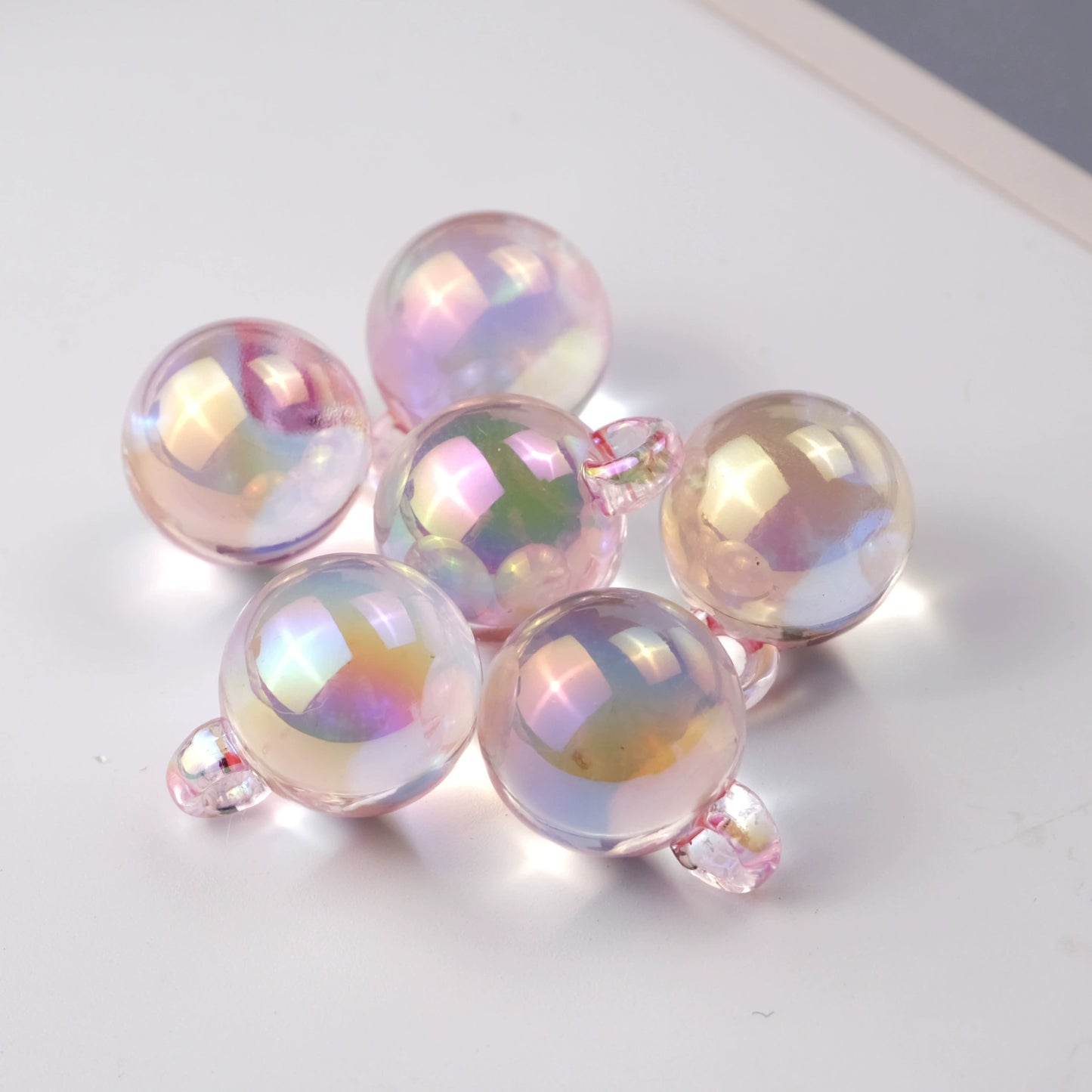 12.15NEW♥段階式割引♥【T103】ちゅるちゅるビーズ（カン付きビーズ、9色単品とMIX、16ｍｍ）