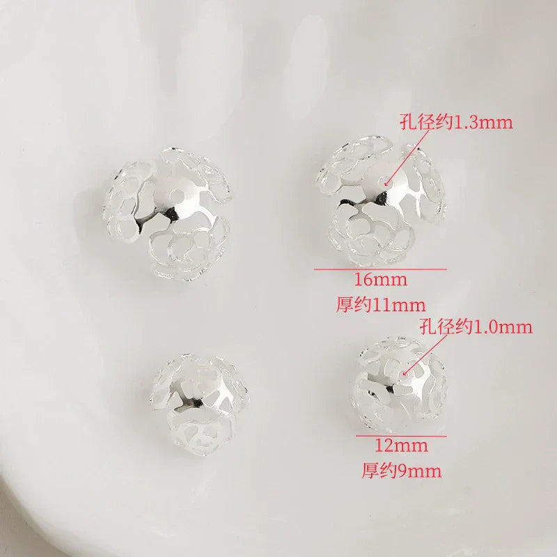 【P032】（段階式割引あり）高品質大玉花座（10PCS、12ｍｍ、16ｍｍ）