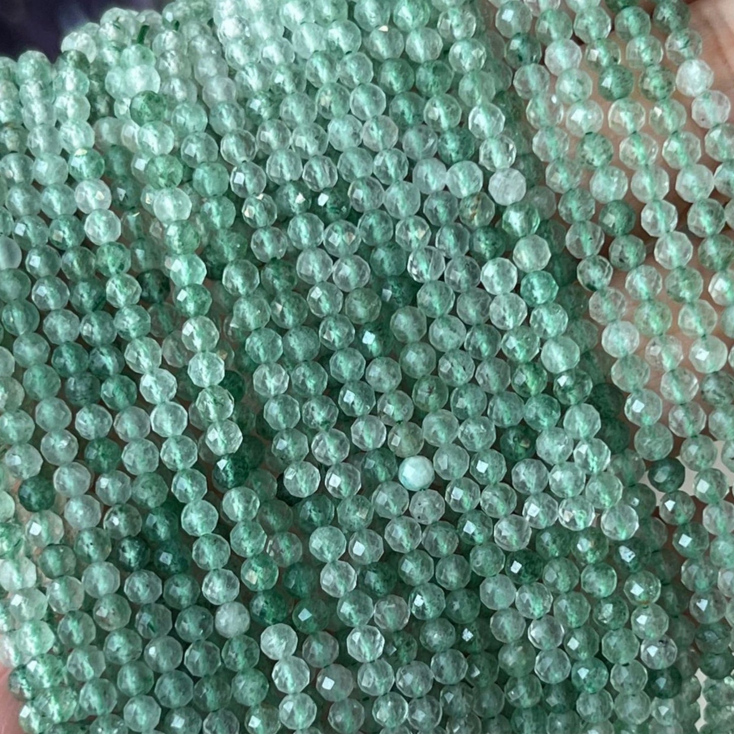 ♥大人気♥8.7再入荷あり【C038】多面カット天然石（3mm、1連）