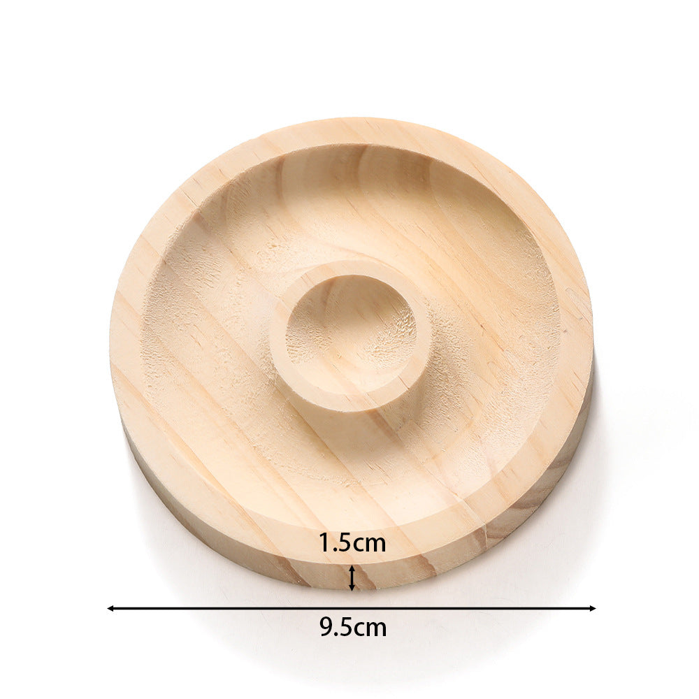 7.15NEW【P107】木製お皿（ブレスレットデザイン用、直径約10cm）