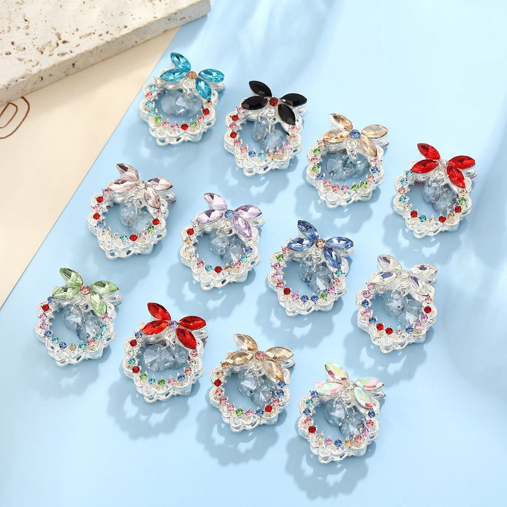 9.7NEW【P116】蝶々リングビーズパーツ（ジルコニア・合金、約2.4*2.7*1.1ｍｍ、8.6g）