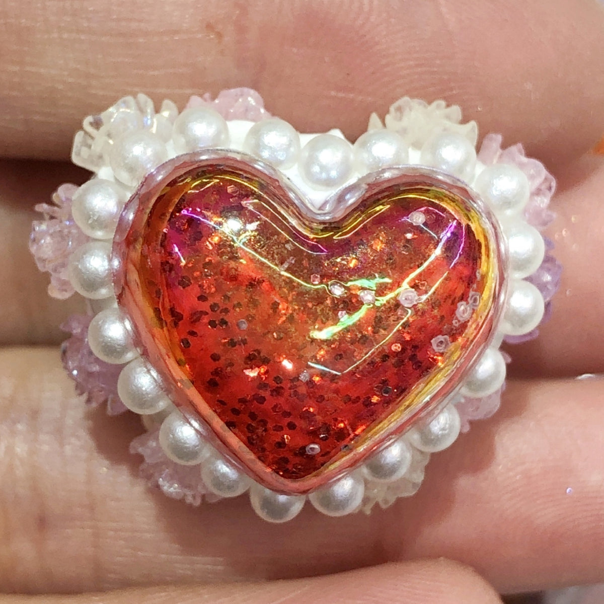 9.20NEW【T197】ハート型お花ボール（両面立体、约22*27mm）