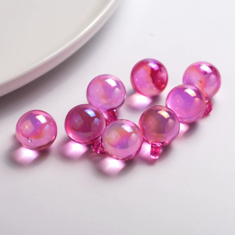 12.15NEW♥段階式割引♥【T103】ちゅるちゅるビーズ（カン付きビーズ、9色単品とMIX、16ｍｍ）