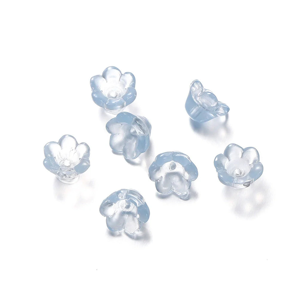 ♥人気♥6.18新色黄緑追加【T132】ガラス鈴蘭単色集合（約7×12ｍｍ）