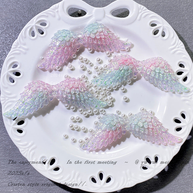 2.13NEW♥段階式割引♥【P098】キラキラ翼（夜光、レジン約100×33ｍｍ）