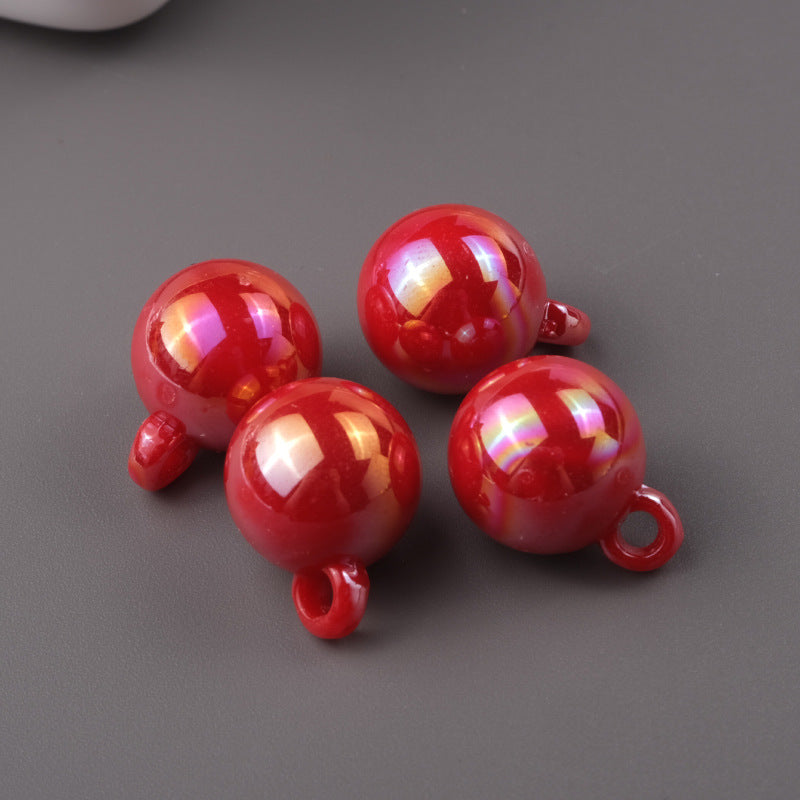 11.11NEW♥段階式割引あり♥【T096】キャンディービーズ（カン付き、オーロラ加工、16mm）