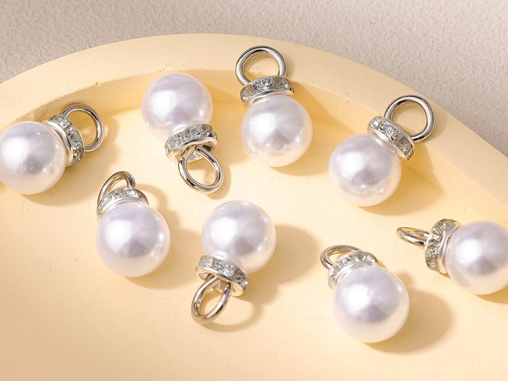 ♥人気♥12.31再入荷あり【T060】（段階式割引あり）パールビーズ（ラメ付きカン付き）