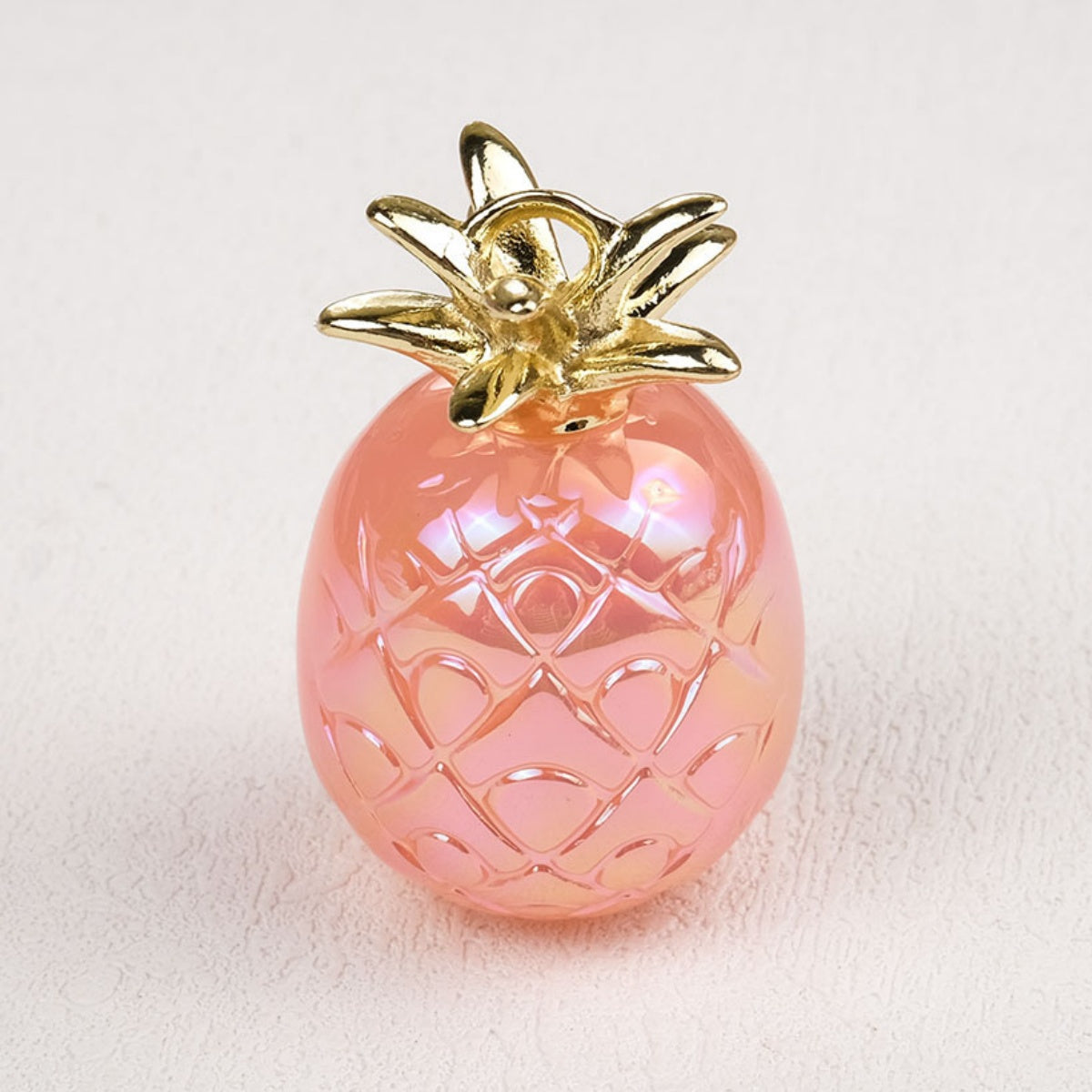 4.30NEW♥段階式割引有り♥【T166】パイナップル（カン付き、ストラップやリース用パーツ、4.6*3*3cｍ、重さ約27.5ｇ）
