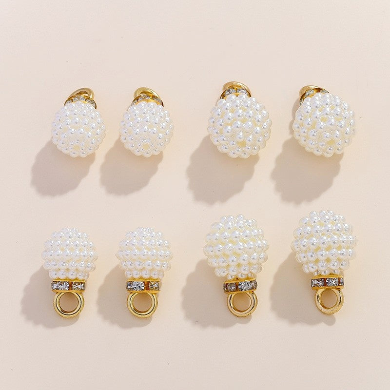 ♥人気♥12.18再入荷と新色あり【T060】（段階式割引あり）パールビーズ（ラメ付きカン付き）