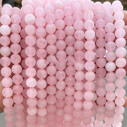 ♥人気♥11.24再入荷【C142】ローズクォーツ（マット、愛と美の女神｢アフロディーテの石・恋愛運UP、10mm）