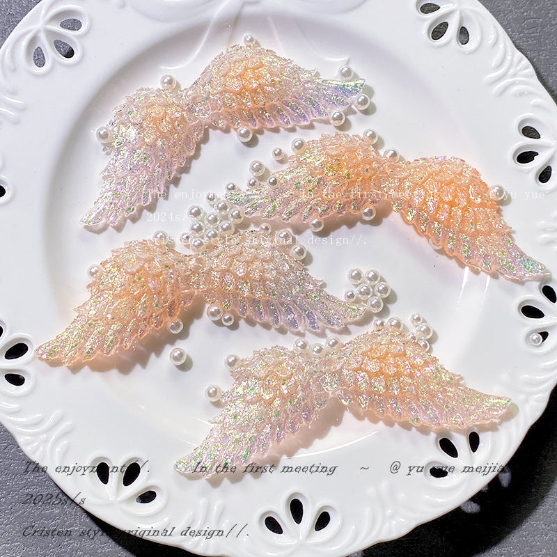 2.13NEW♥段階式割引♥【P098】キラキラ翼（夜光、レジン約100×33ｍｍ）