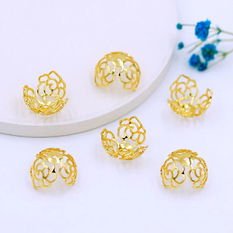 【P032】（段階式割引あり）高品質大玉花座（10PCS、12ｍｍ、16ｍｍ）