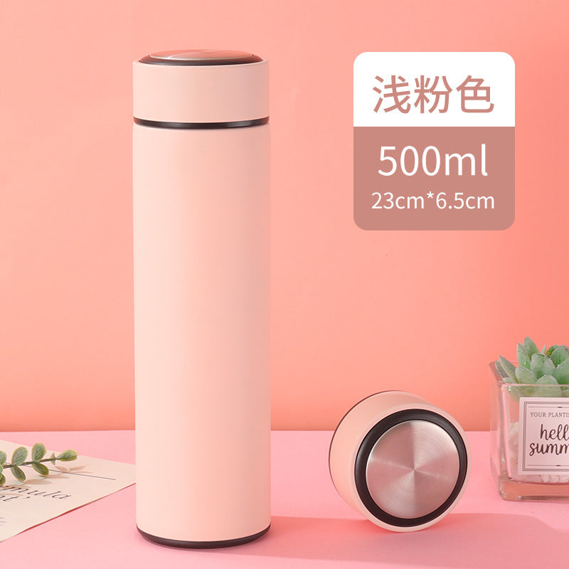 4.27NEW【Z005】MoriMori印刻水筒（保温保冷、茶こし付き、容量500ml、中身304ステンレス、外PP）