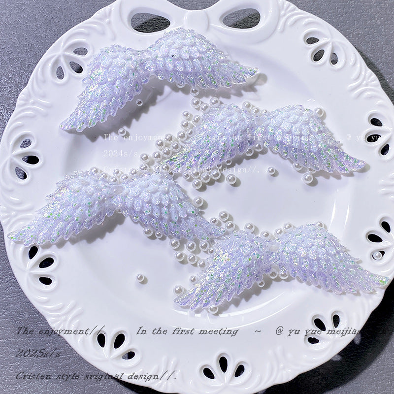 2.13NEW♥段階式割引♥【P098】キラキラ翼（夜光、レジン約100×33ｍｍ）