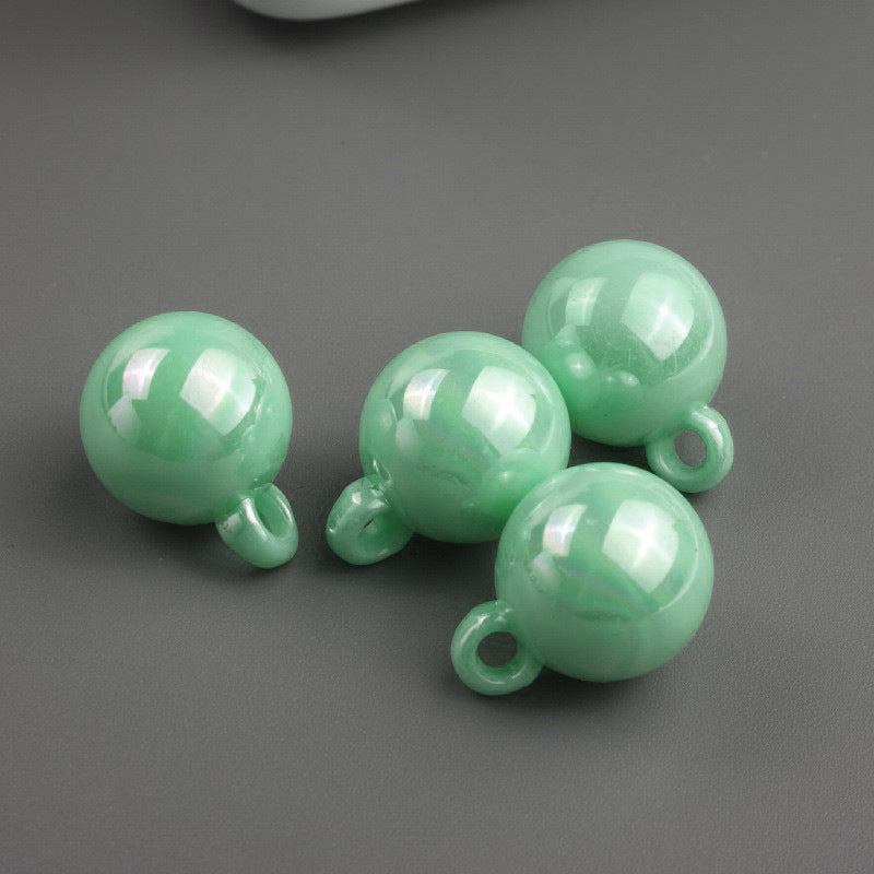 11.11NEW♥段階式割引あり♥【T096】キャンディービーズ（カン付き、オーロラ加工、16mm）