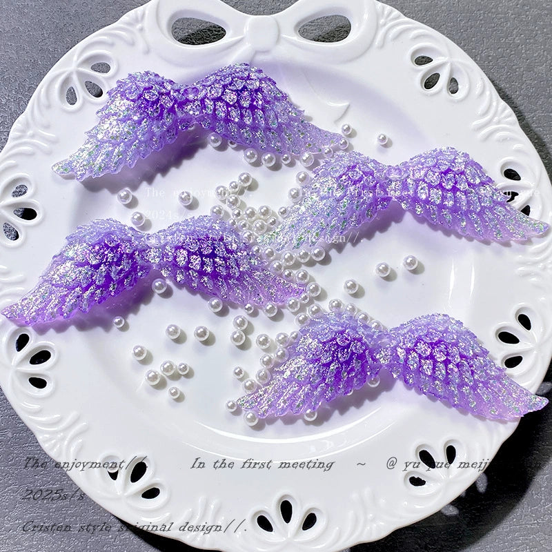 2.13NEW♥段階式割引♥【P098】キラキラ翼（夜光、レジン約100×33ｍｍ）