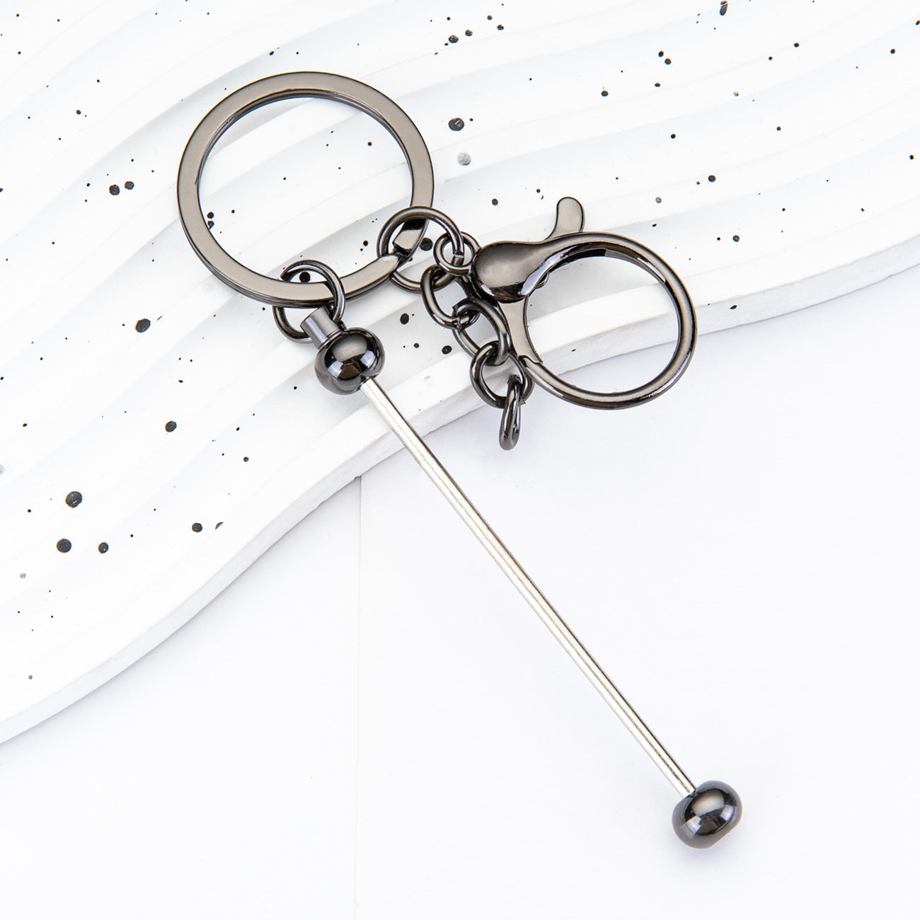 4.21再入荷♥段階式割引♥【P099】DIYビーズキーホルダー（約14.8×3cm、2つカラビナ付き）