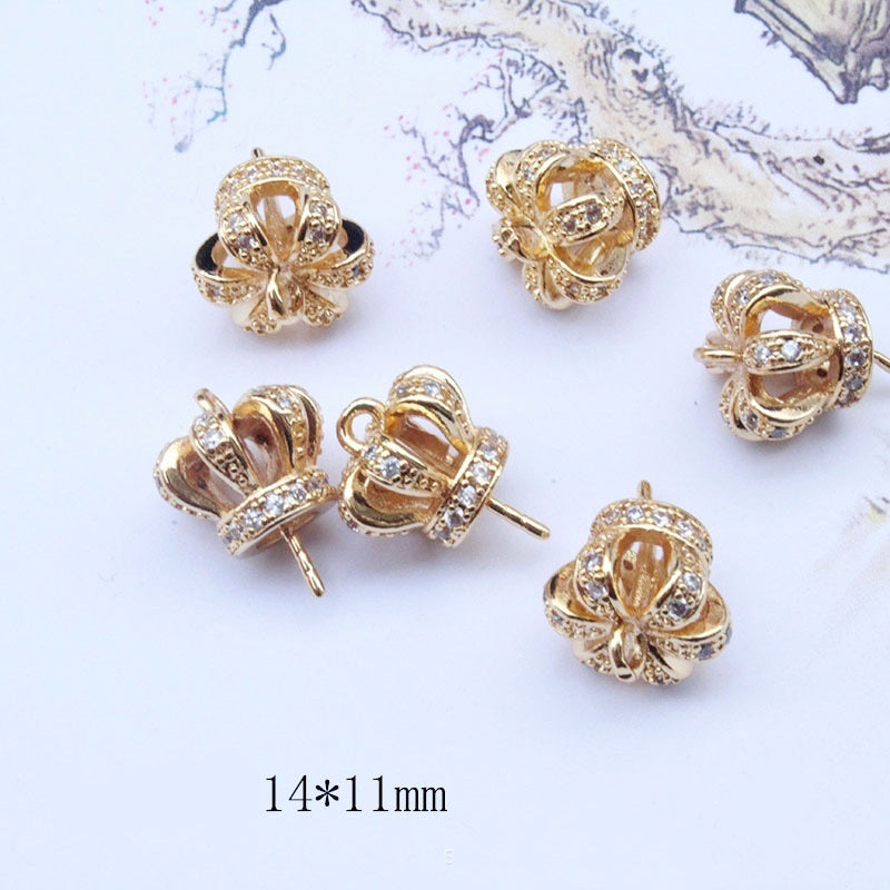 2.26再入荷【P097】♥段階式割引♥王冠ヒートン（DIY用ビーズパーツ）