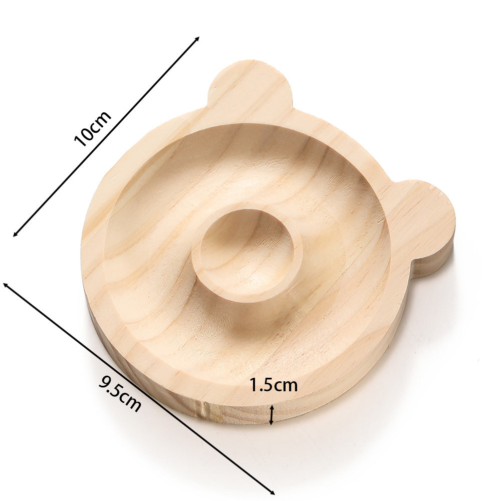 7.15NEW【P107】木製お皿（ブレスレットデザイン用、直径約10cm）