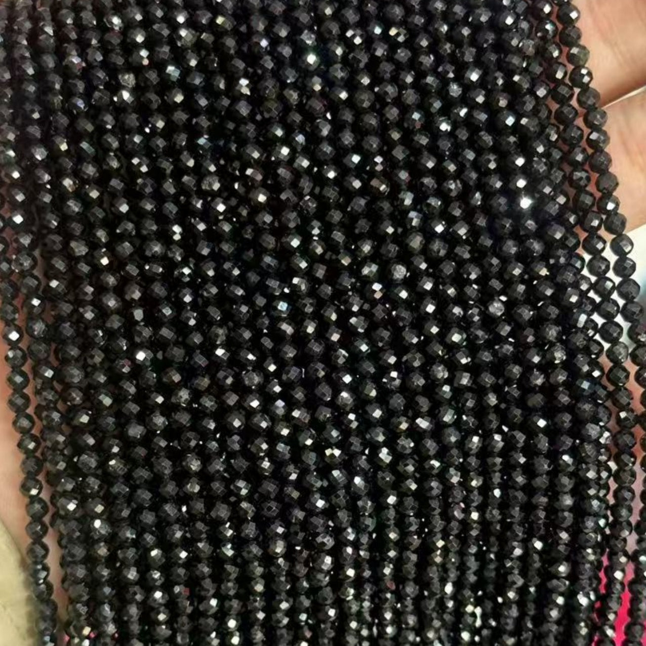 ♥大人気♥8.7再入荷あり【C038】多面カット天然石（3mm、1連）