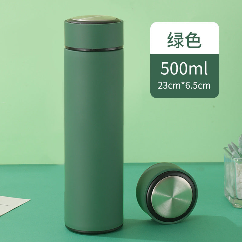 4.27NEW【Z005】MoriMori印刻水筒（保温保冷、茶こし付き、容量500ml、中身304ステンレス、外PP）