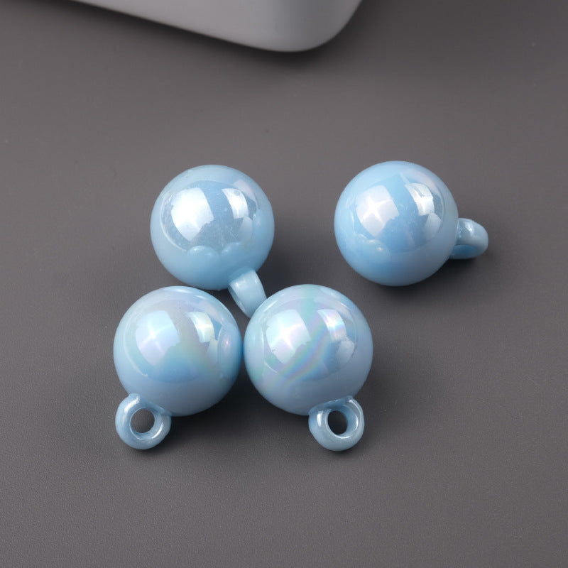 11.11NEW♥段階式割引あり♥【T096】キャンディービーズ（カン付き、オーロラ加工、16mm）