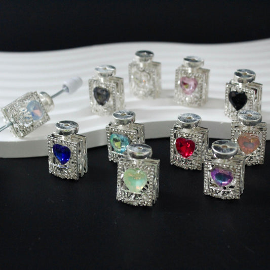 3.2NEW♥段階式割引有り♥【T134】誘惑の香水（キラキラ、ダイヤハート付き、約20×15ｍｍ）