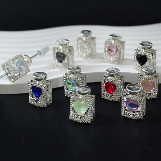 3.9再入荷♥段階式割引有り♥【T134】誘惑の香水（キラキラ、ダイヤハート付き、約20×15ｍｍ）