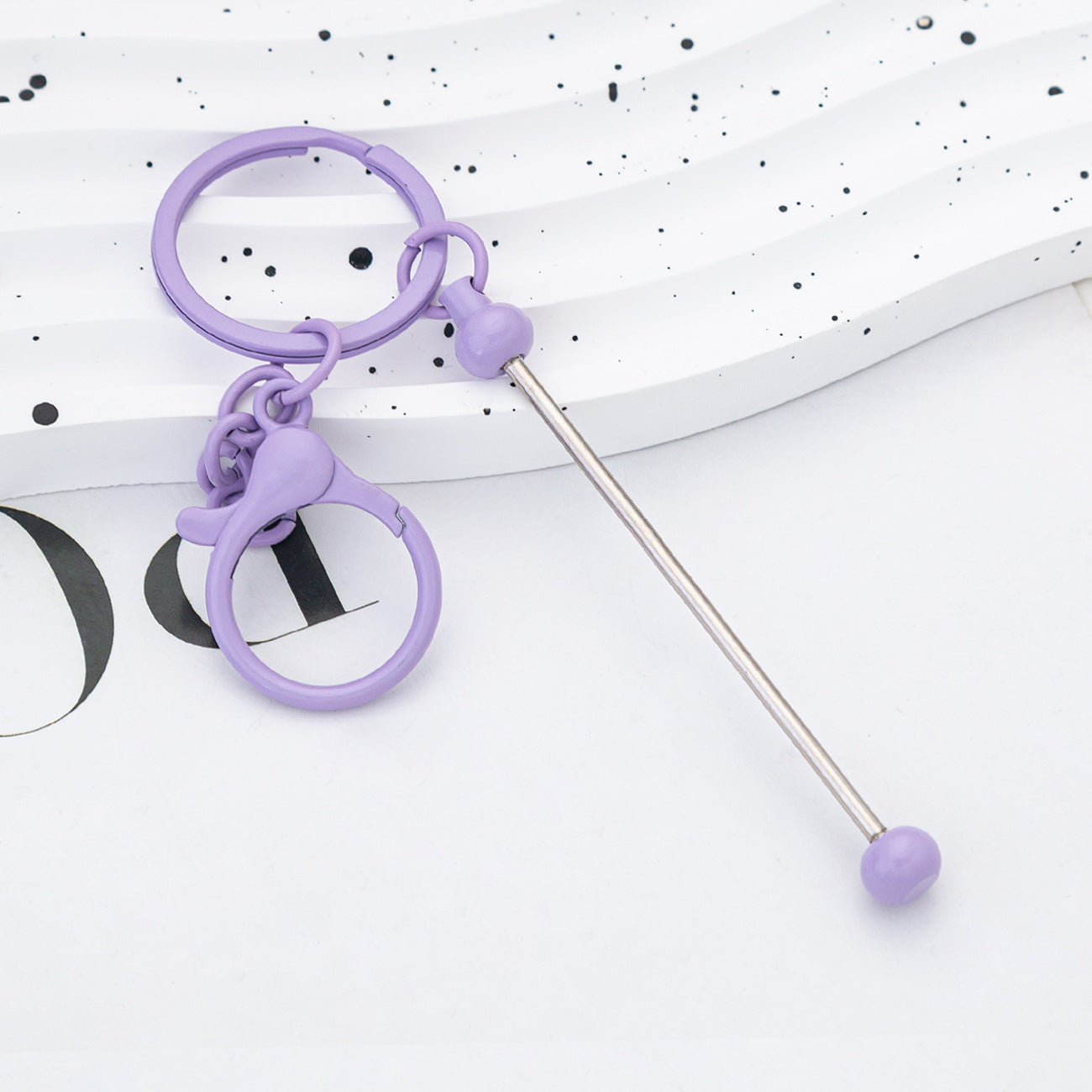 4.21再入荷♥段階式割引♥【P099】DIYビーズキーホルダー（約14.8×3cm、2つカラビナ付き）