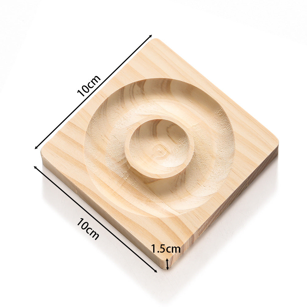 7.15NEW【P107】木製お皿（ブレスレットデザイン用、直径約10cm）