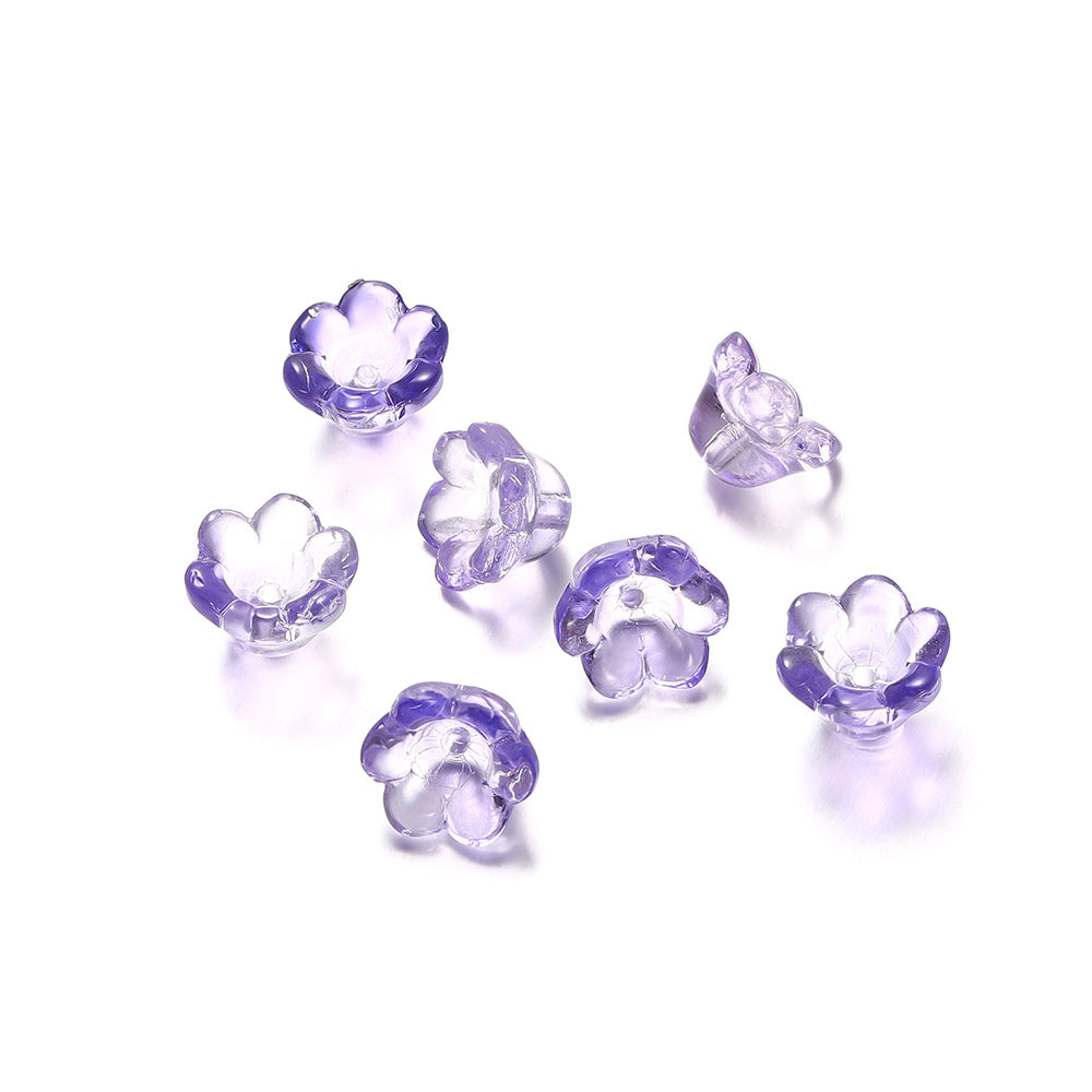 ♥人気♥6.18新色黄緑追加【T132】ガラス鈴蘭単色集合（約7×12ｍｍ）