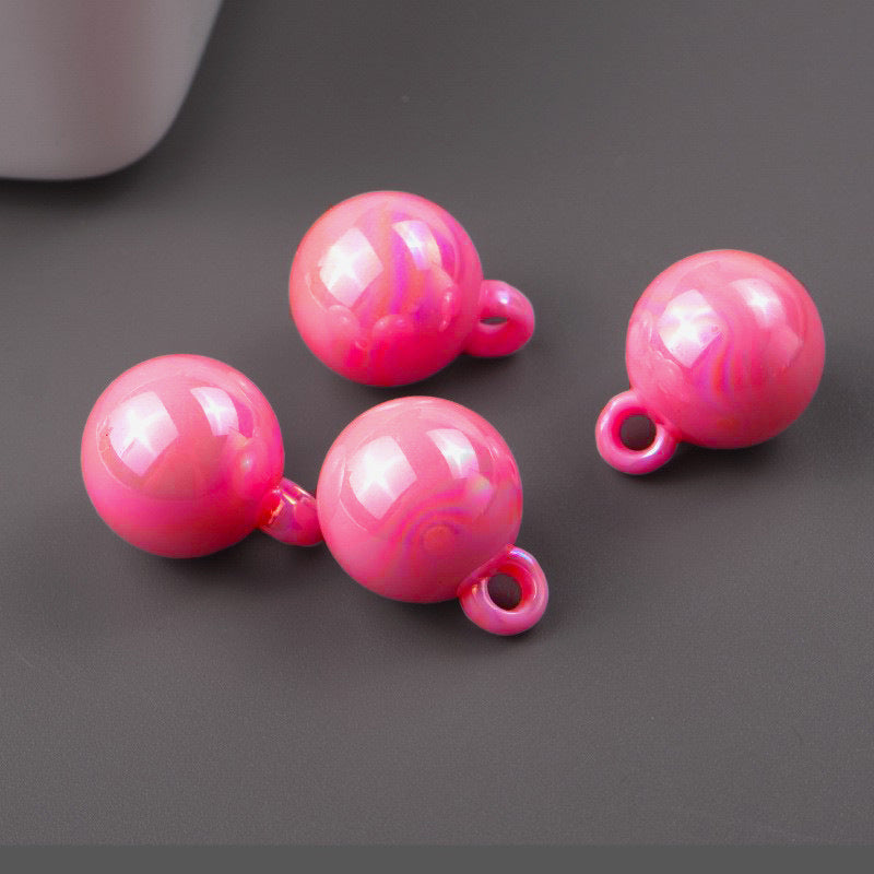 11.11NEW♥段階式割引あり♥【T096】キャンディービーズ（カン付き、オーロラ加工、16mm）