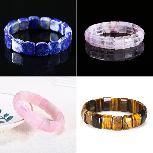 10.21再入荷と更新あり【C032】天然石バングル完成品（約15×10mm）