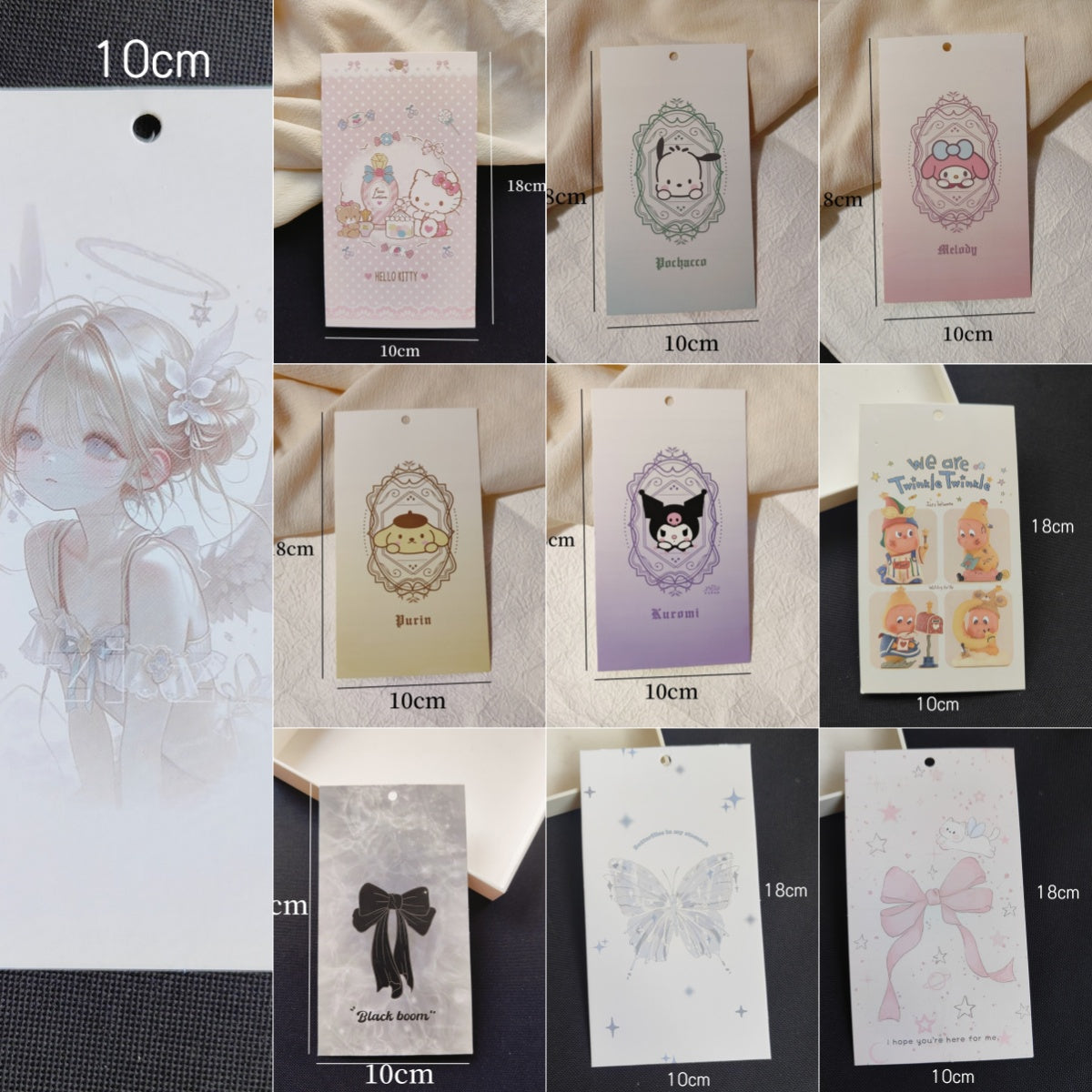 12.8NEW♥段階式割引♥【Z003】ラッキング紙（10×18mm、吊り穴あり）