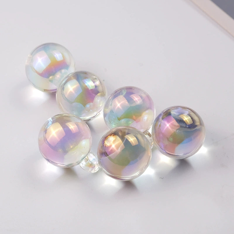 12.15NEW♥段階式割引♥【T103】ちゅるちゅるビーズ（カン付きビーズ、9色単品とMIX、16ｍｍ）