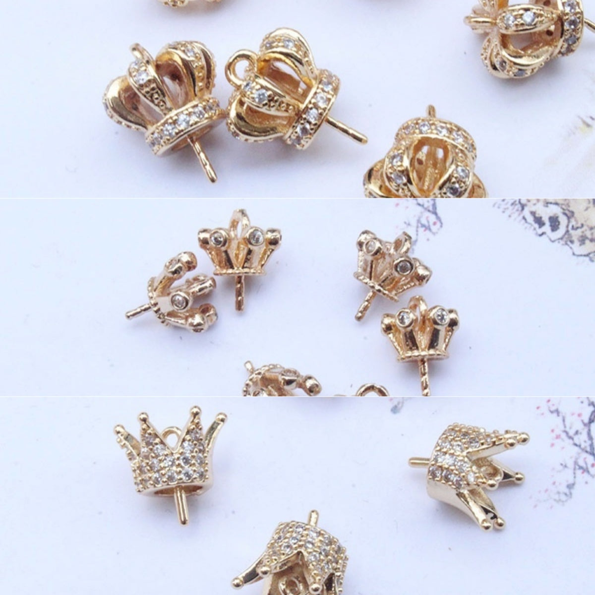 2.26再入荷【P097】♥段階式割引♥王冠ヒートン（DIY用ビーズパーツ）