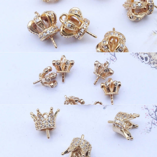 2.26再入荷【P097】♥段階式割引♥王冠ヒートン（DIY用ビーズパーツ）