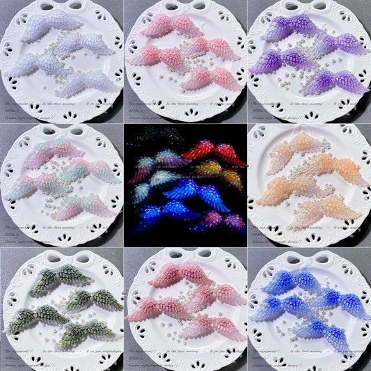 2.13NEW♥段階式割引♥【P098】キラキラ翼（夜光、レジン約100×33ｍｍ）