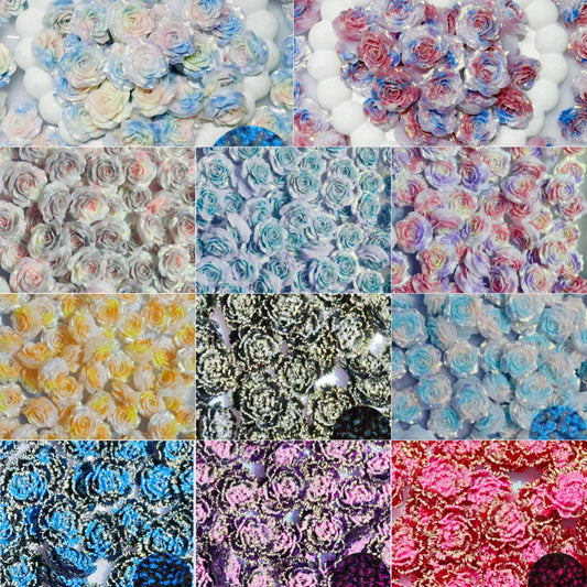 ♥人気♥12.29更新♥段階式割引♥【T111】夜光デカソフトバラ集合（リース用や貼り付ける用など、25ｍｍ）
