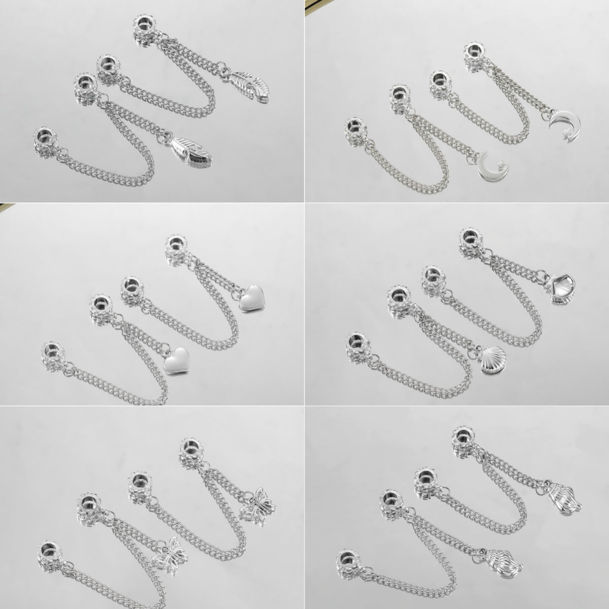 9.9再入荷と更新あり（段階式割引あり）【P066】チェーン付きロンデル・流蘇（ブレスレットやストラップなどのDIYパーツ）