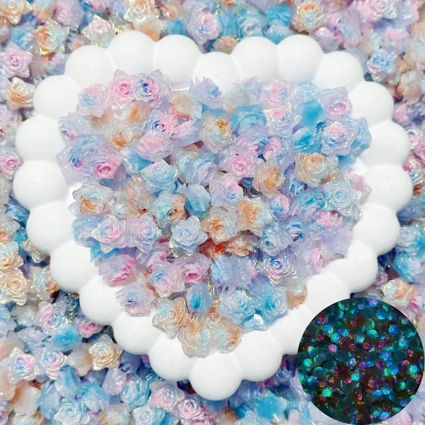 1.9更新【L045】星薔薇2種類集合（夜光ソフト星薔薇新色3色）