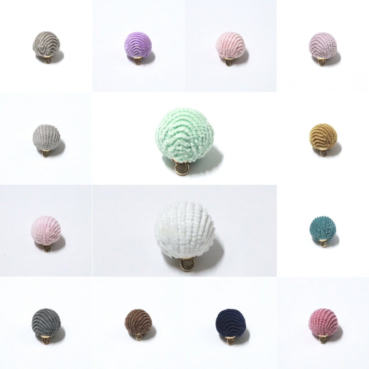 11.26NEW♥段階式割引あり♥【T101】コーデュロイビーズ（カン付き、16mm）