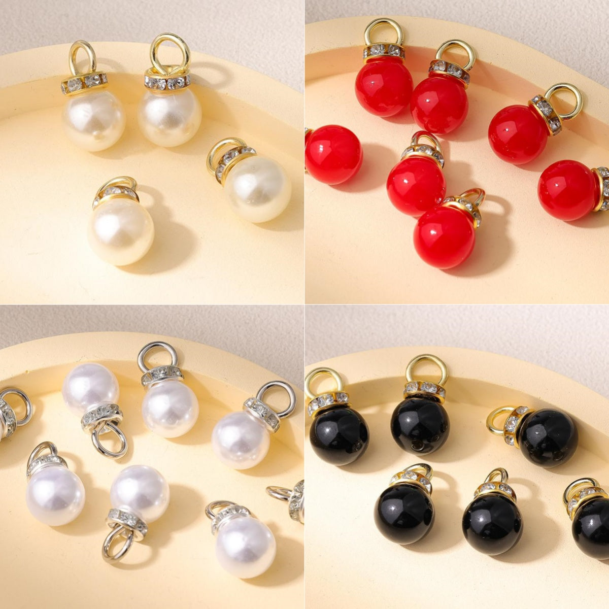 11.17再入荷【T060】（段階式割引あり）パールビーズ（ラメ付きカン付き）